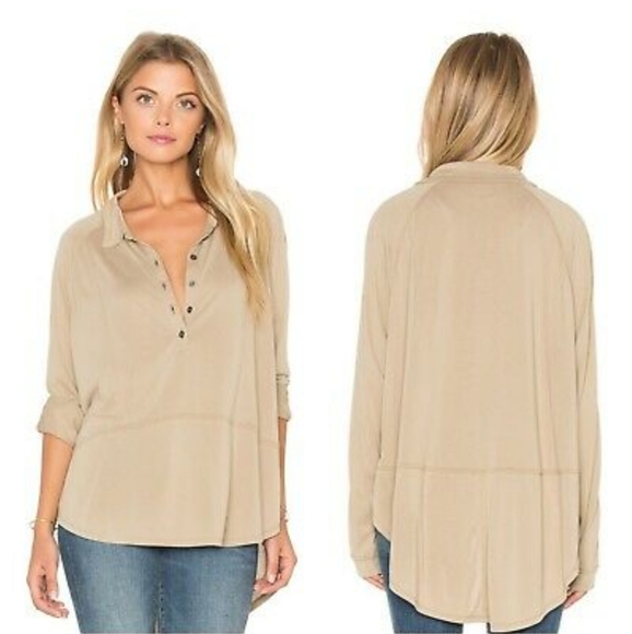 Free People Tops - Free People Rose Henley Top